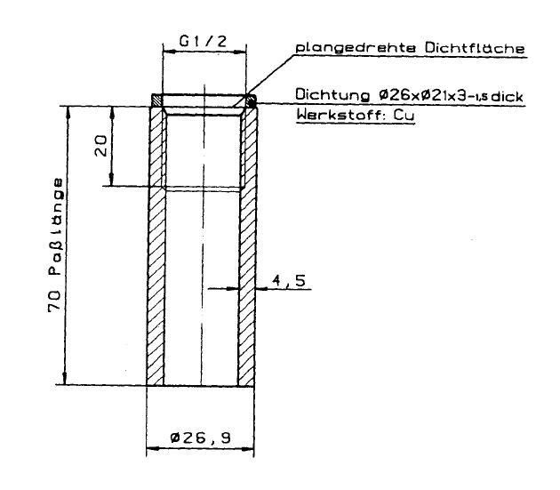 Schweissmuffe technische Zeichnung
