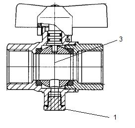 Einbau in Gewindemuffe/Kugelhahn